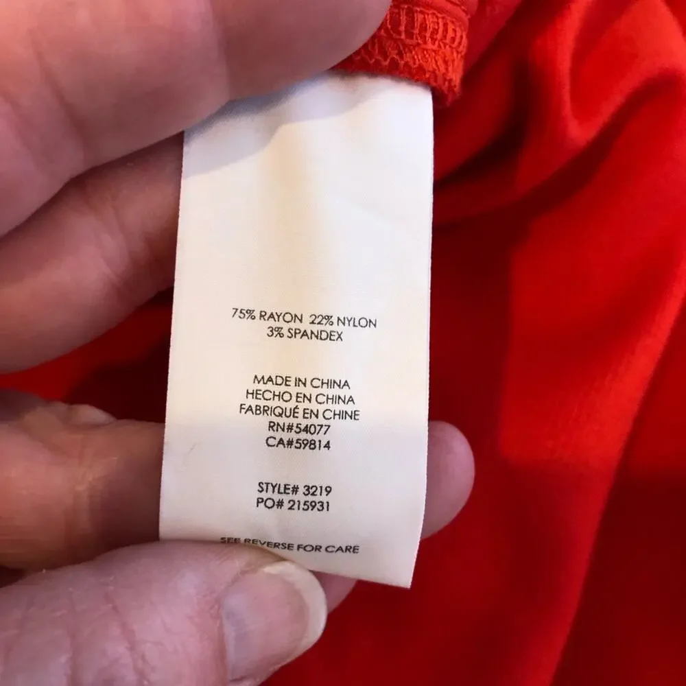 Cabi Fiery bright red skirt size 10 #3219